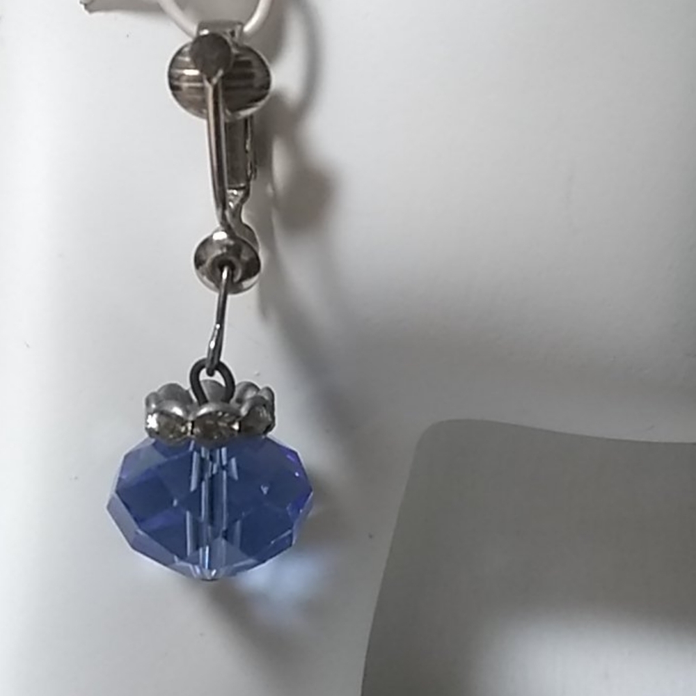 blue globe earrings